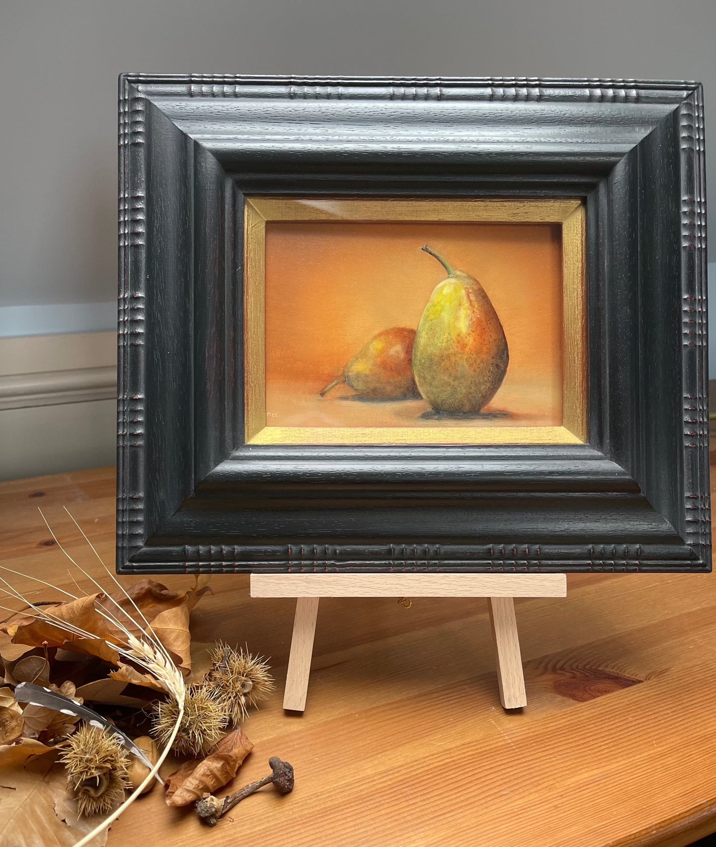 Pair of Pears Still Life | Original Oil Painting | 5 x 7 inches with optional frame