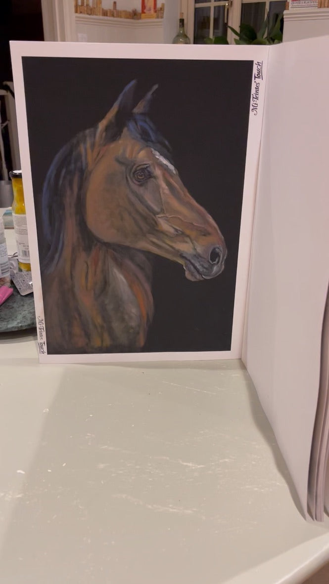 Horse #1 | Original Pastel Painting with optional frame | 12 x 10 inches