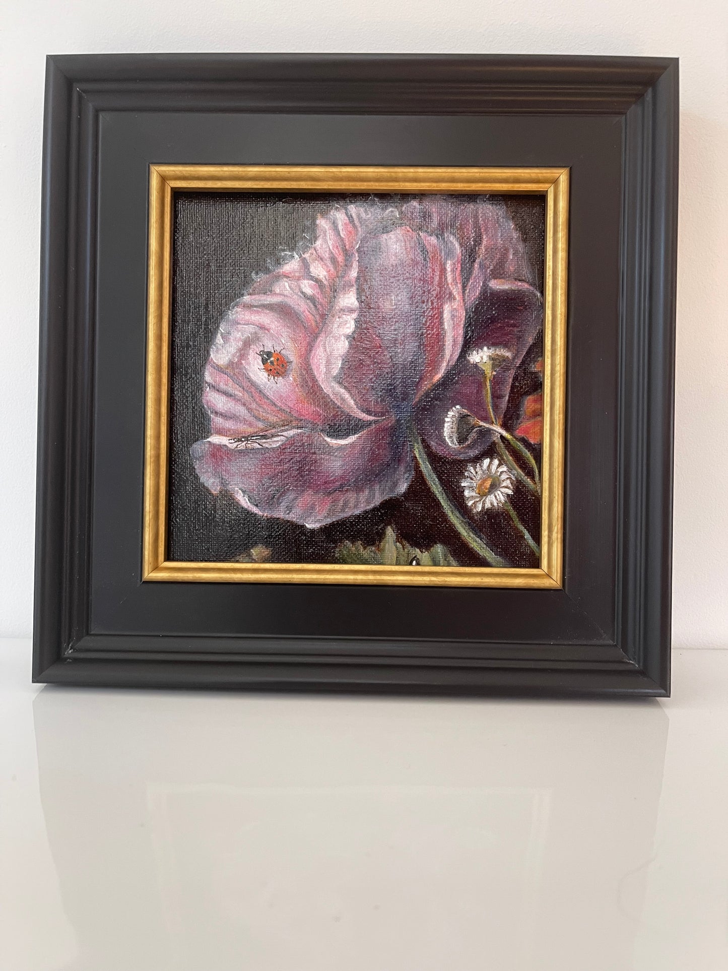 Peony Still Life Mini Master | Original Oil Painting | 6 x 6 inches with optional frame