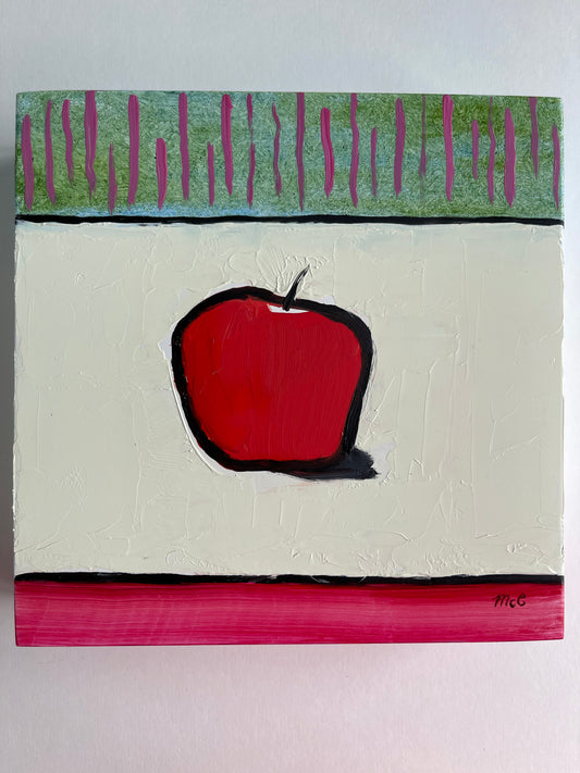Apple #4 Still Life | Original Oil Painting | 6 x 6 inches