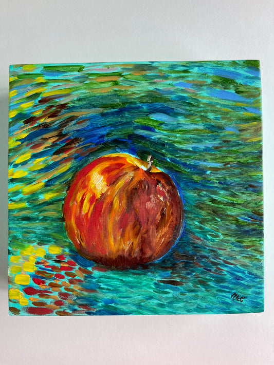 Apple #3 Still Life | Original Oil Painting | 6 x 6 inches