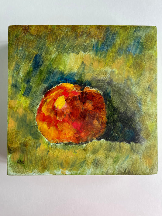 Apple #2 Still Life | Original Oil Painting | 6 x 6 inches