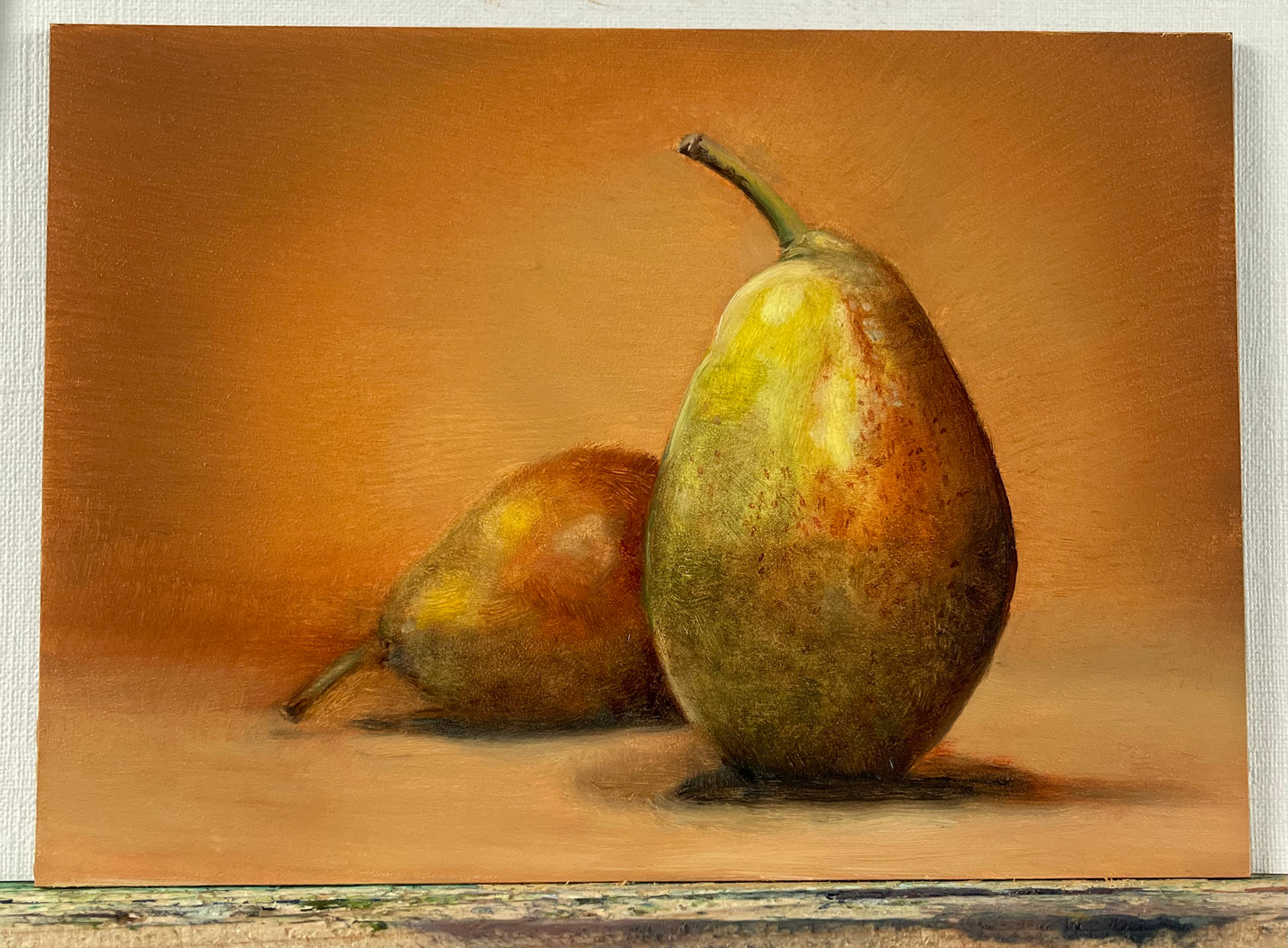 Pair of Pears Still Life | Original Oil Painting | 5 x 7 inches with optional frame