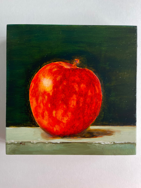 Apple #1 Still Life | Original Oil Painting | 6 x 6 inches