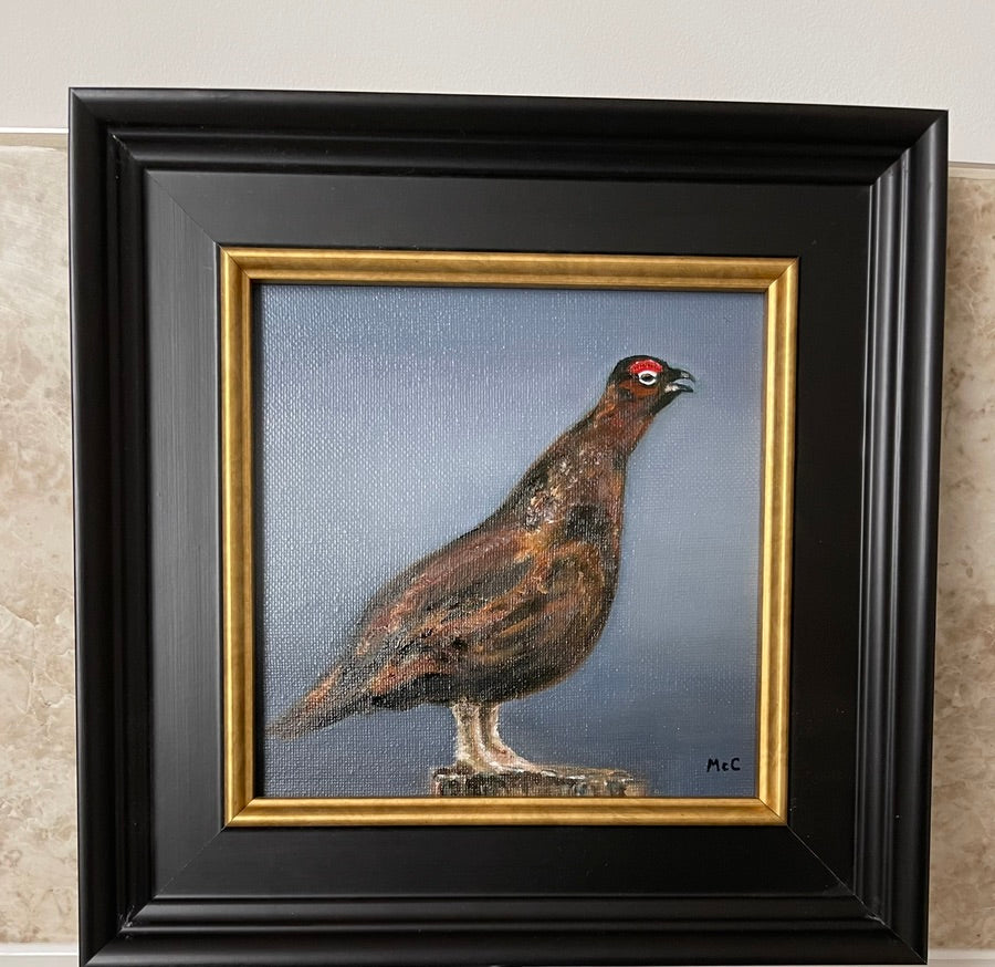 Grouse (framed) | Original Oil Painting | 6 x 6 inches