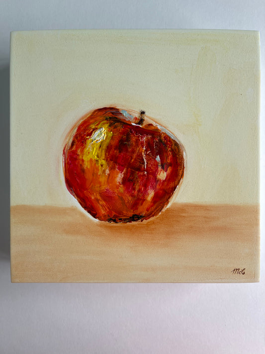 Apple #6 Still Life | Original Oil Painting | 6 x 6 inches