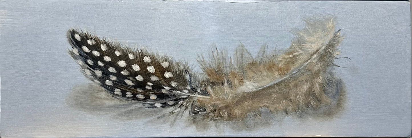 Guinea Fowl feather painting