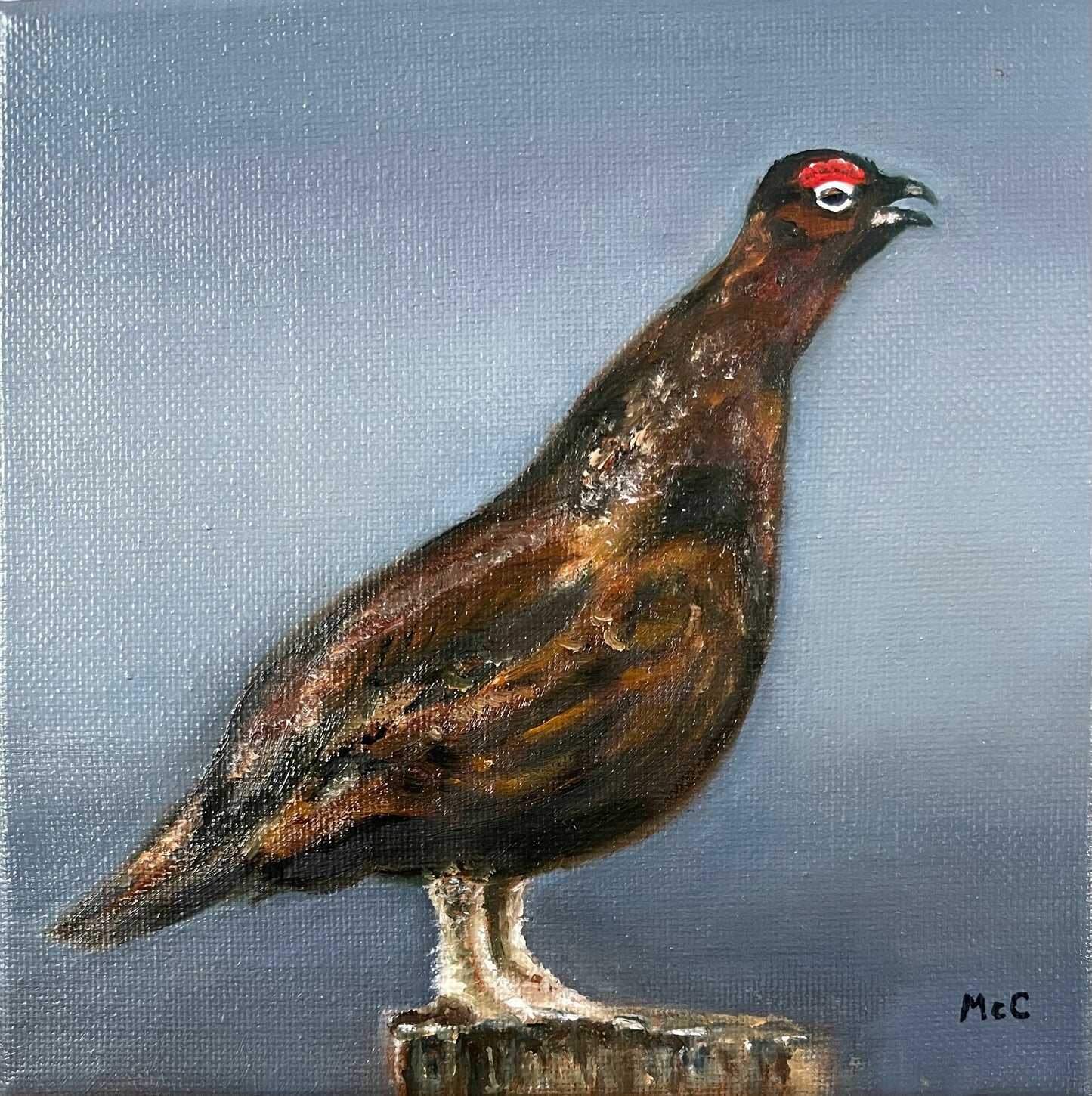 Woodcock, Pheasant, Partridge, Grouse | Original Oil Painting Set of 4 | 6 x 6 inches