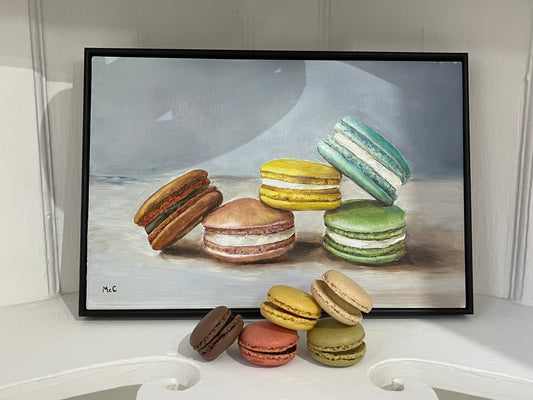 Macaroons Still Life | Original Oil Painting | 20 x 30 cm with optional frame