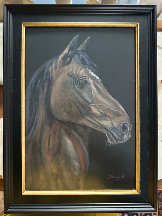 Horse #1 | Original Pastel Painting with optional frame | 12 x 10 inches