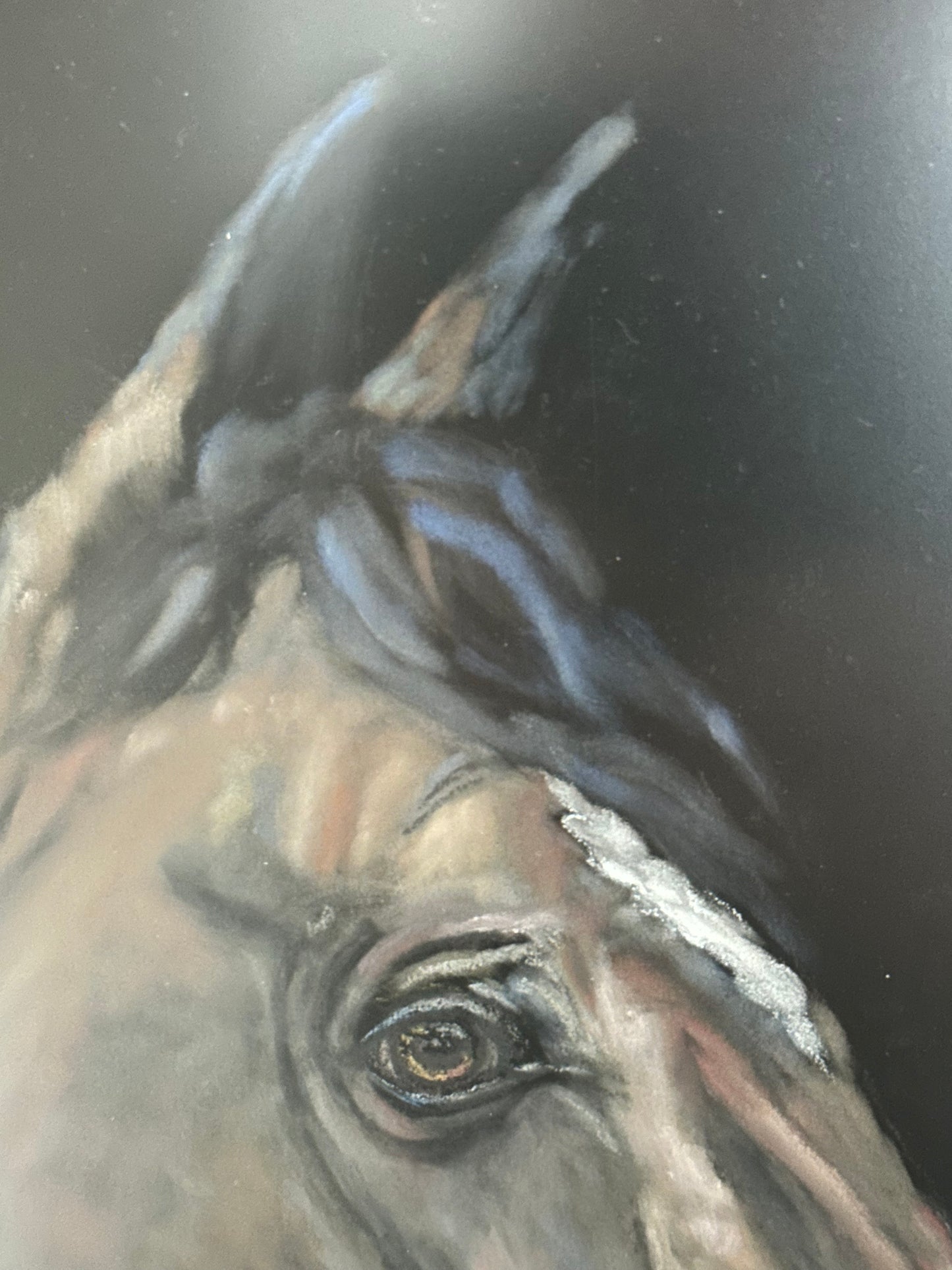 Horse #1 | Original Pastel Painting with optional frame | 12 x 10 inches