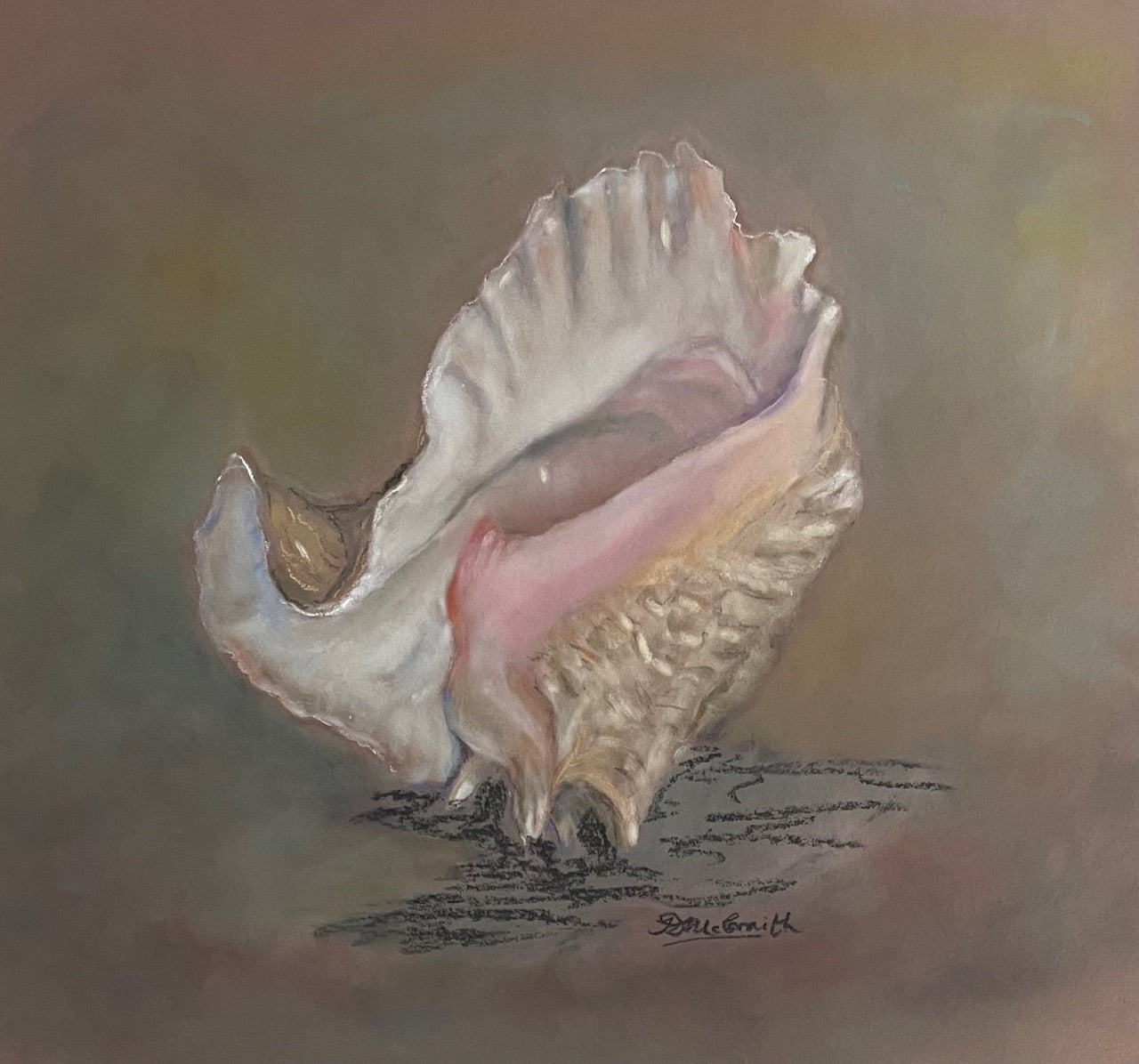 Annie's Shell Still Life | Original Pastel Painting | 12 x 10 inches