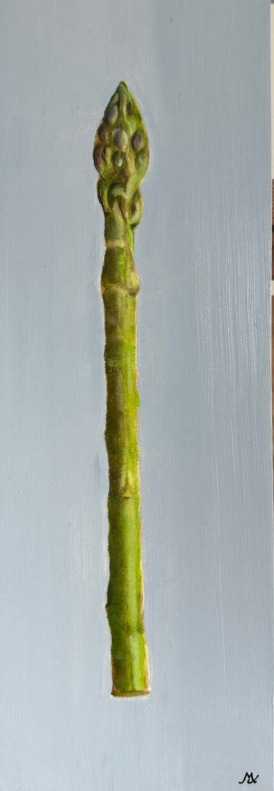 Asparagus Spear | Original Oil Painting | 4 x 12 inches