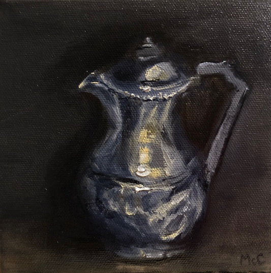 Contemporary Still Life Silver Coffee Pot
