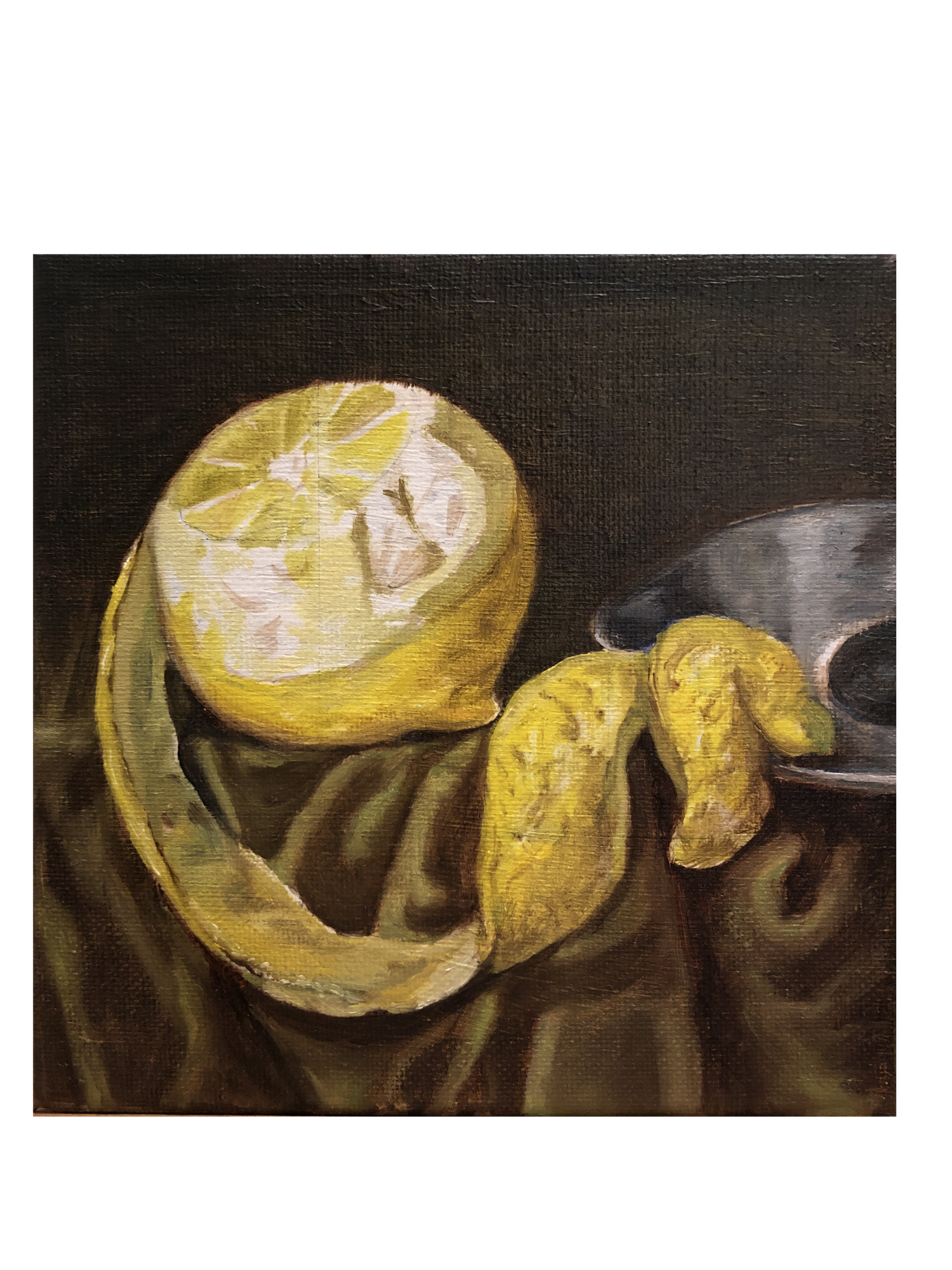 Detail of Peeled Lemon by de Heem